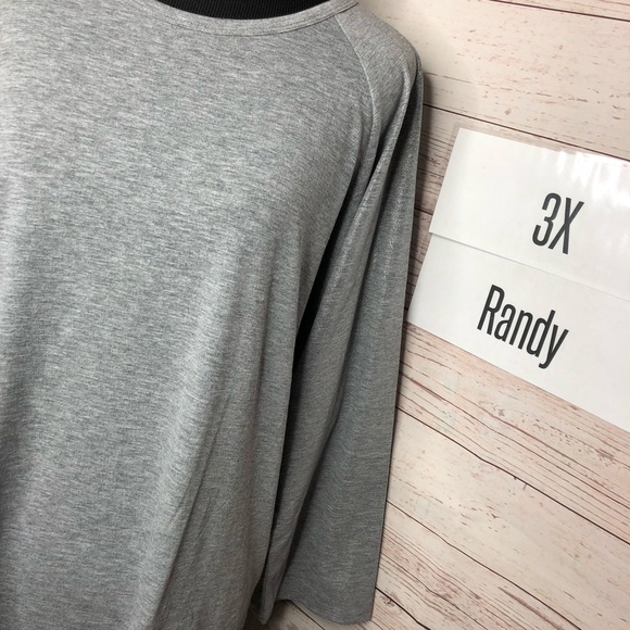 LuLaRoe Randy Baseball T Silver glitter sleeves 🆕 - Picture 1 of 3